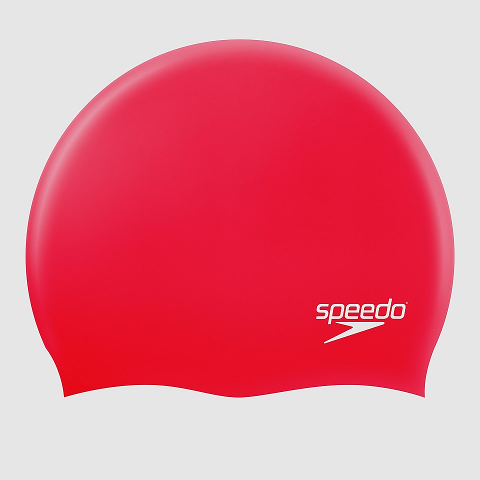 Unisex Plain Moulded Silicone Cap Red