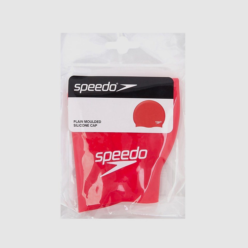 Unisex Plain Moulded Silicone Cap Red