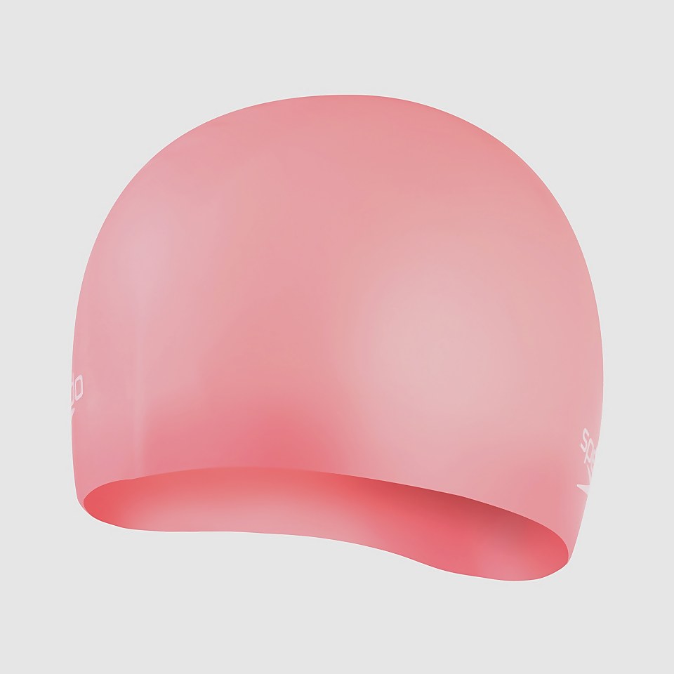 Unisex Plain Moulded Silicone Badekappe in Pink