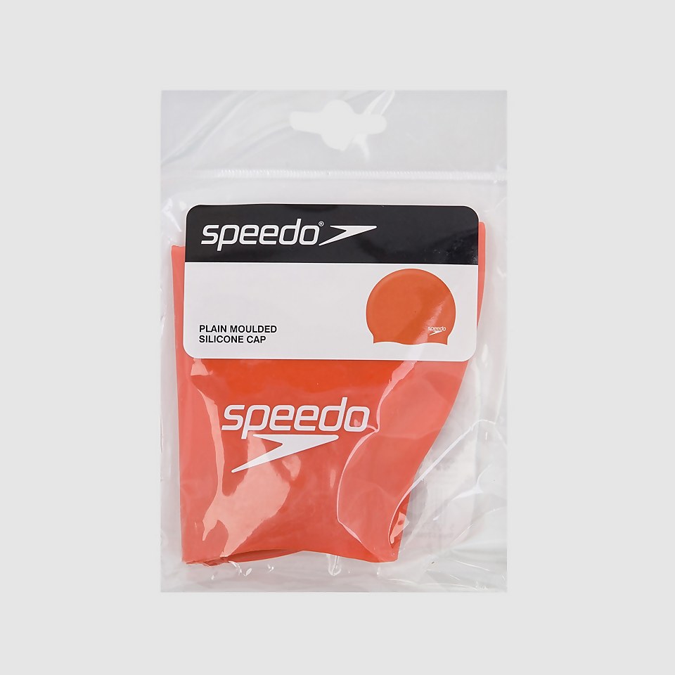 Unisex Plain Moulded Silicone Cap Orange