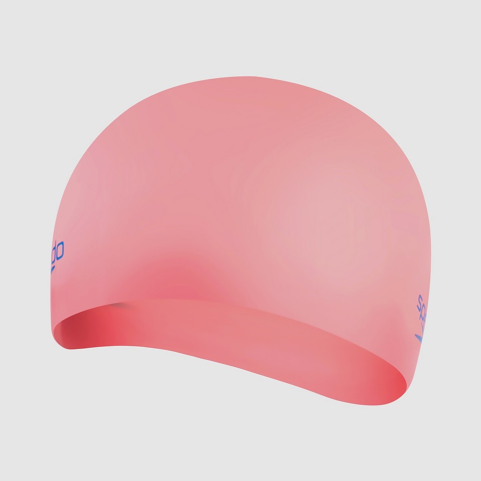 Kinder Plain Moulded Silicone Badekappe in Pink