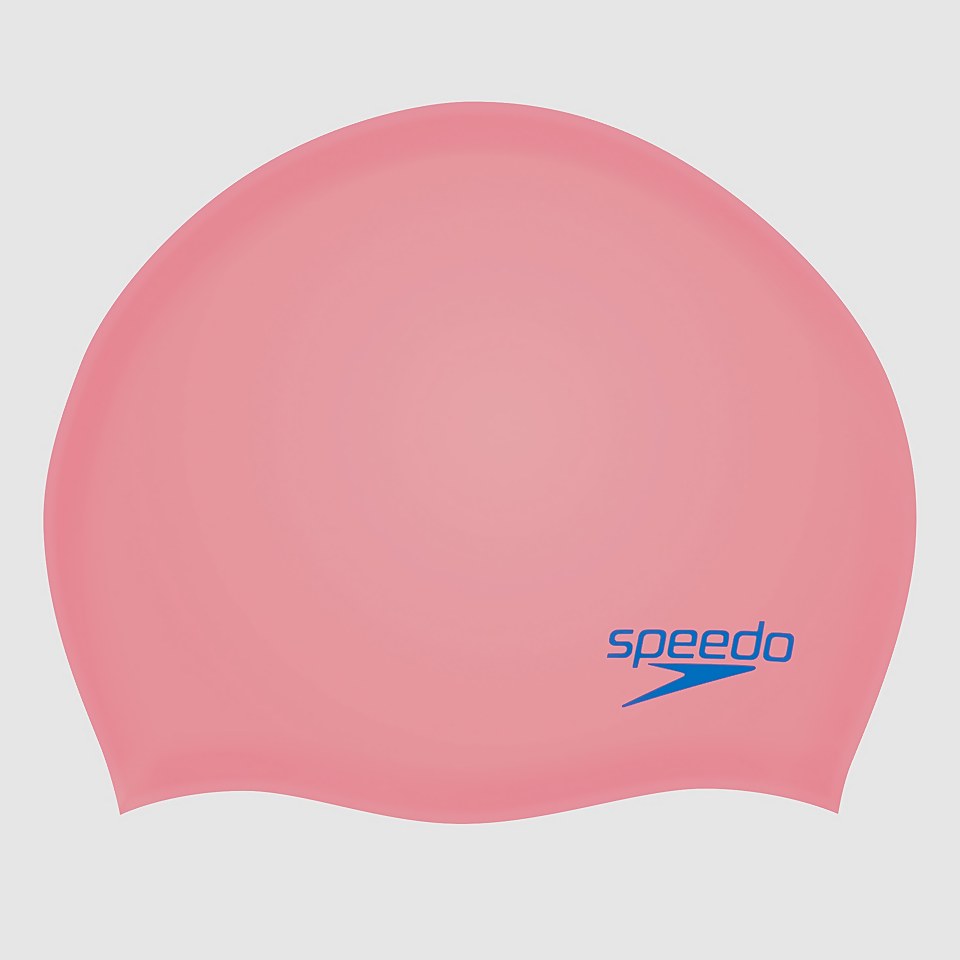 Kinder Plain Moulded Silicone Badekappe in Pink