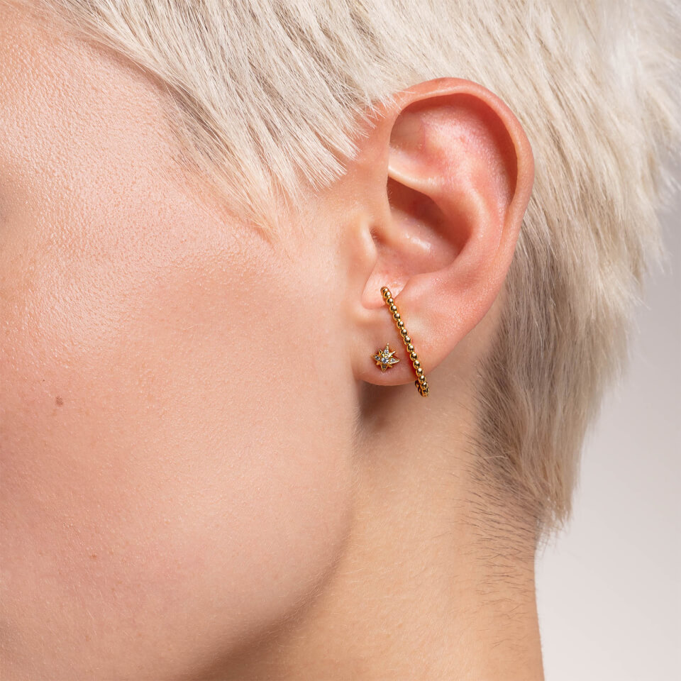 THOMAS SABO Women's Ear Studs [Single] - Yellow Gold-Coloured