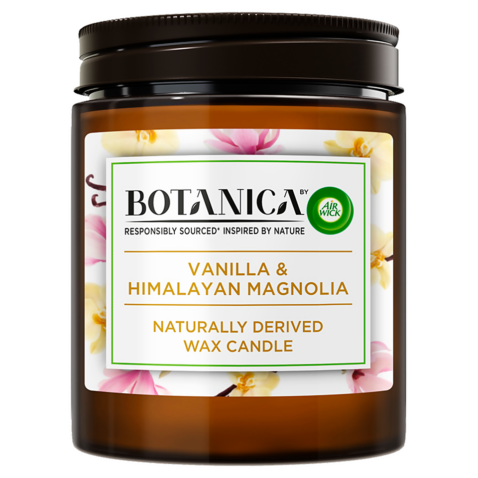 Botanica by Air Wick Vanilla and Himalayan Magnolia Candle 205g