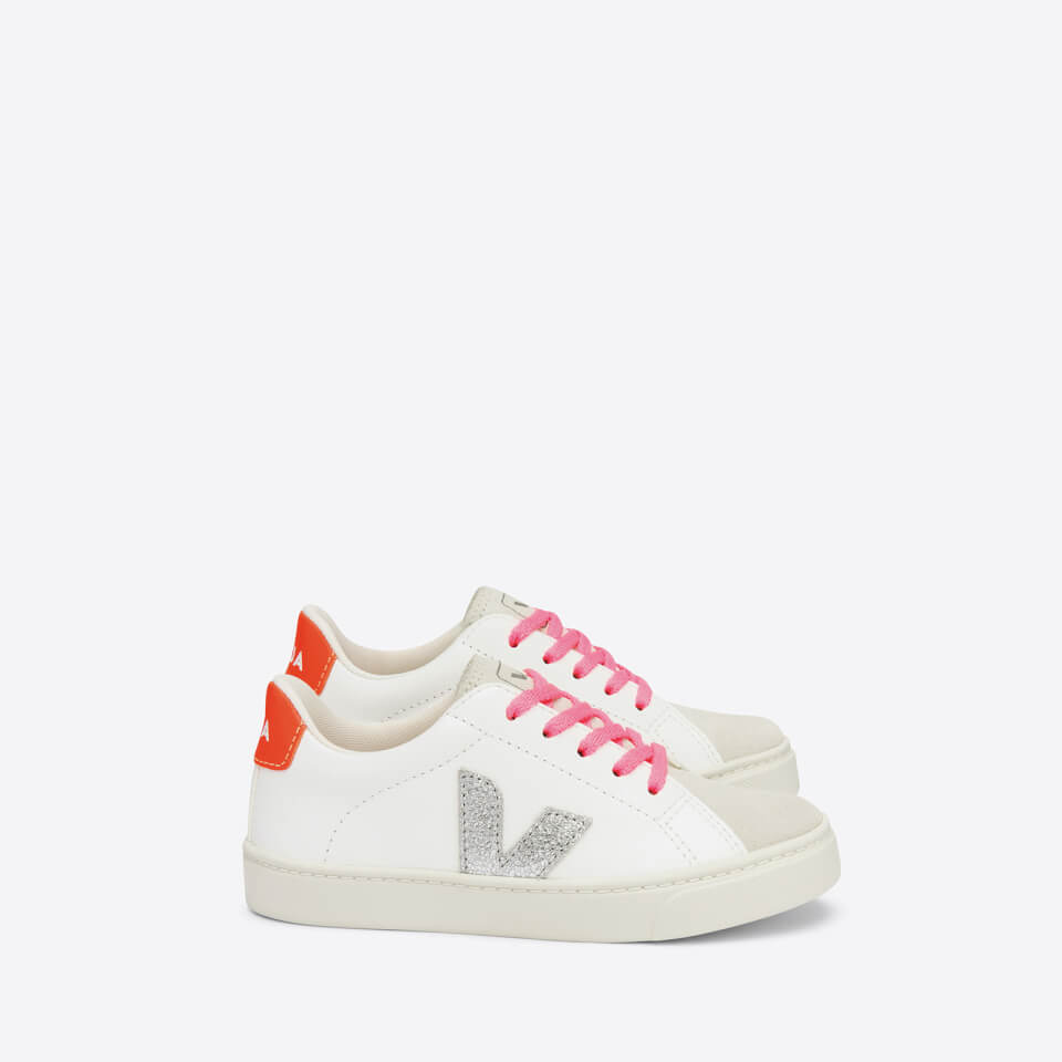 Veja s Esplar Lace Trainers Extra White Silver Orange Fluo UK 10.5 Kids Allsole