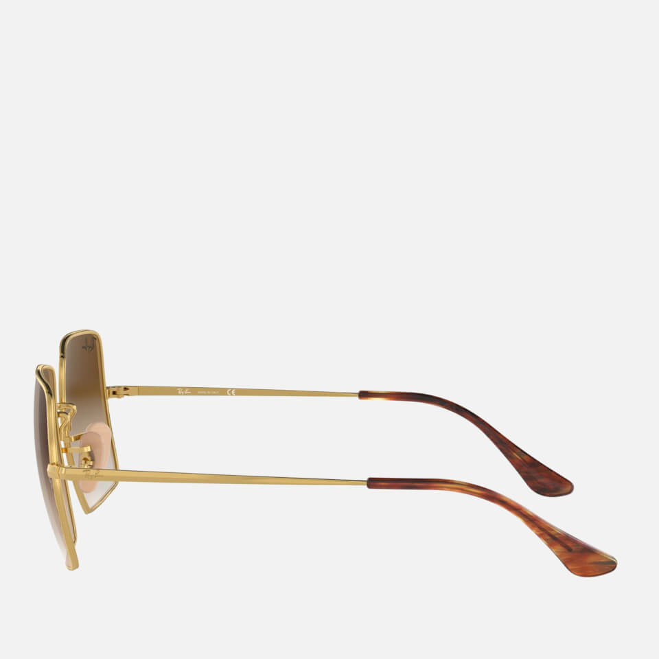 Ray-Ban Women's Square Oversized Metal Sunglasses - Gold