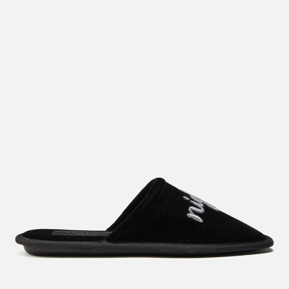 Kate Spade New York Women's Hoo Hoo Velvet Slippers - Black