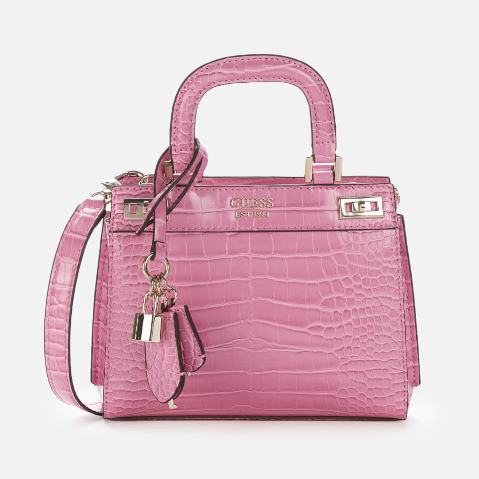 GUESS Mini Bags  Katey Mini Satchel Rose Pink - Womens — By Glitter