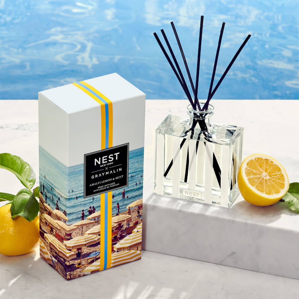 NEST Fragrances x Gray Malin Amalfi Lemon and Mint Reed Diffuser 175ml