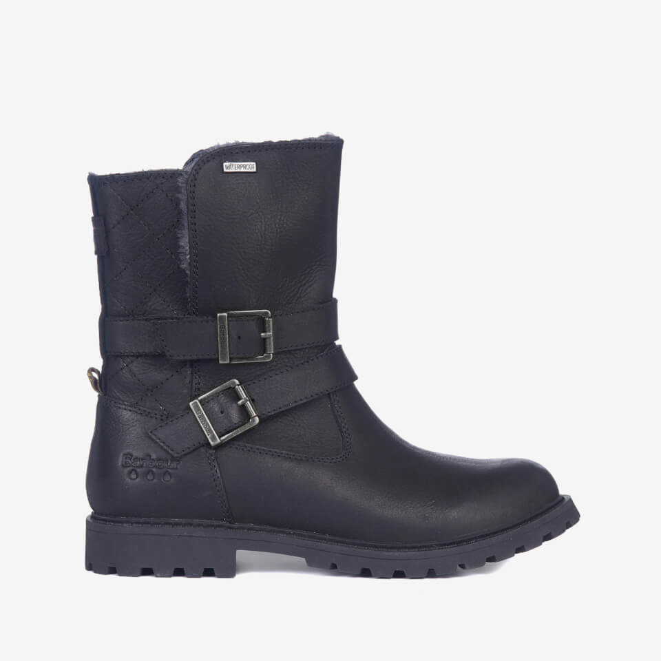 Barbour Women's Sycamore Waterproof Leather Biker Boots - Black