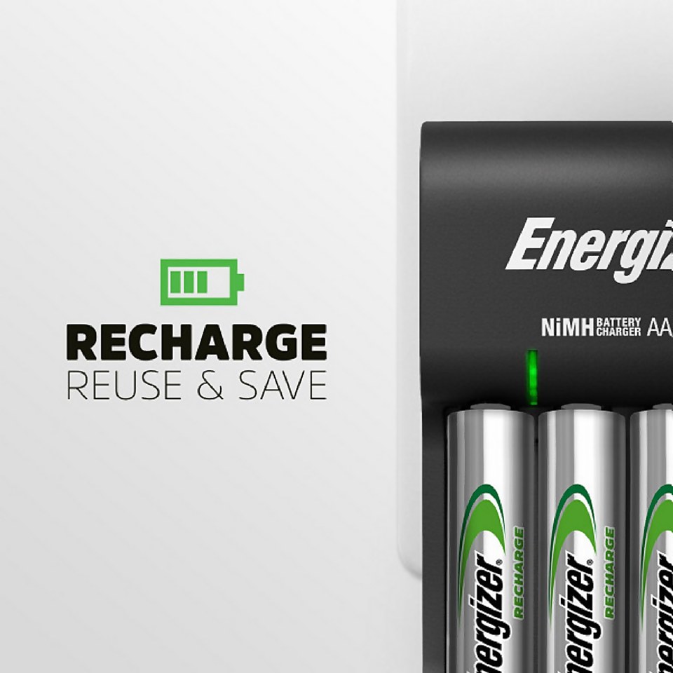 Energizer Recharge USB Base Charger for AA and AAA batteries (4 AA