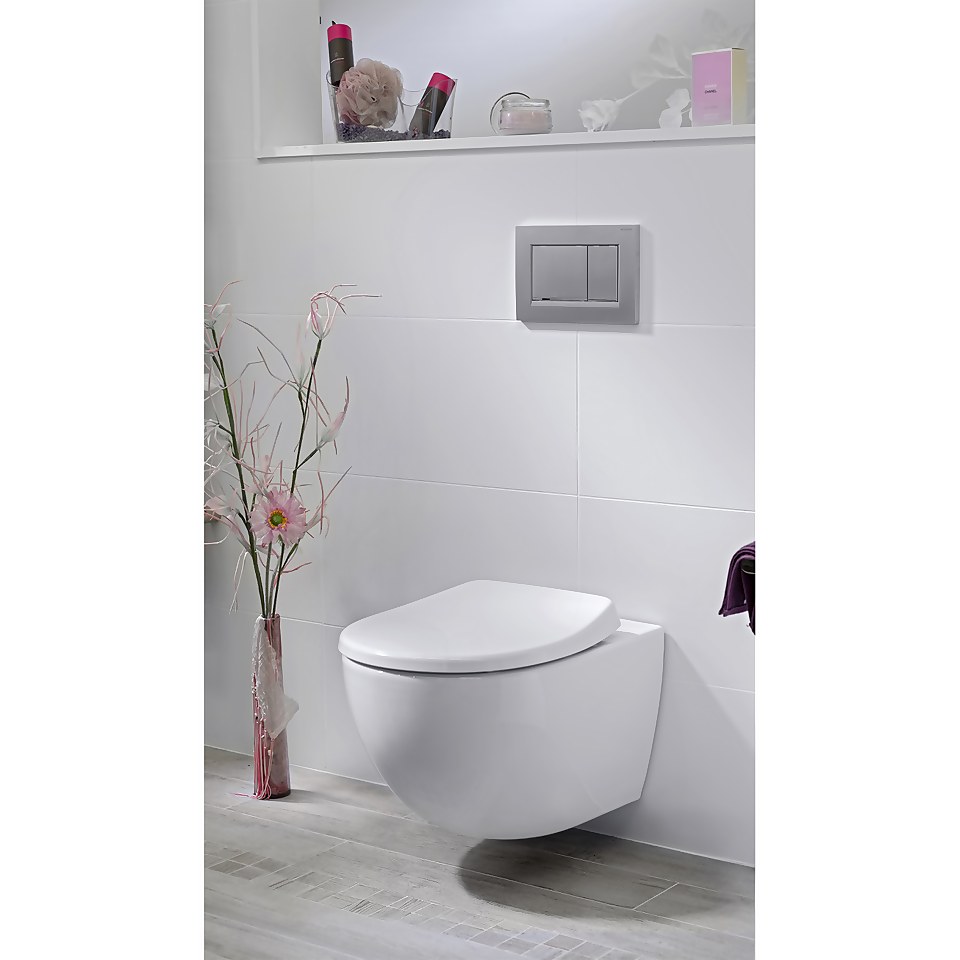 Bemis Plastic Click & Clean Toilet Seat - White