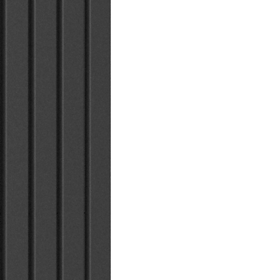 VURTU1 Vertical Double Panel Radiator 1600mm x 410mm - Black