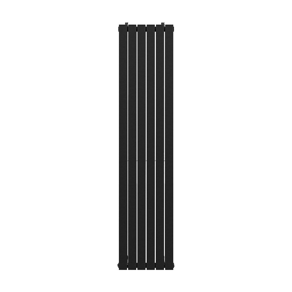 VURTU1 Vertical Double Panel Radiator 1800mm x 410mm - Black