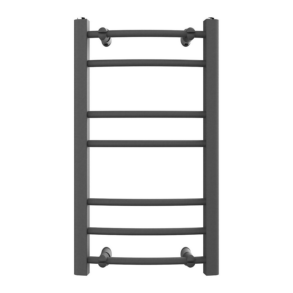VURTU6 Ladder Style Heated Towel Rail Radiator with 7 Horizontal Round