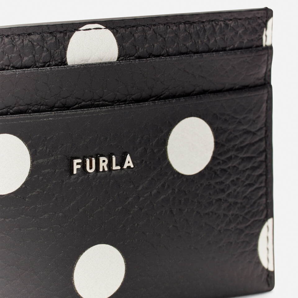 Furla Women's Babylon Polka Dot S Cardholder - Black/White