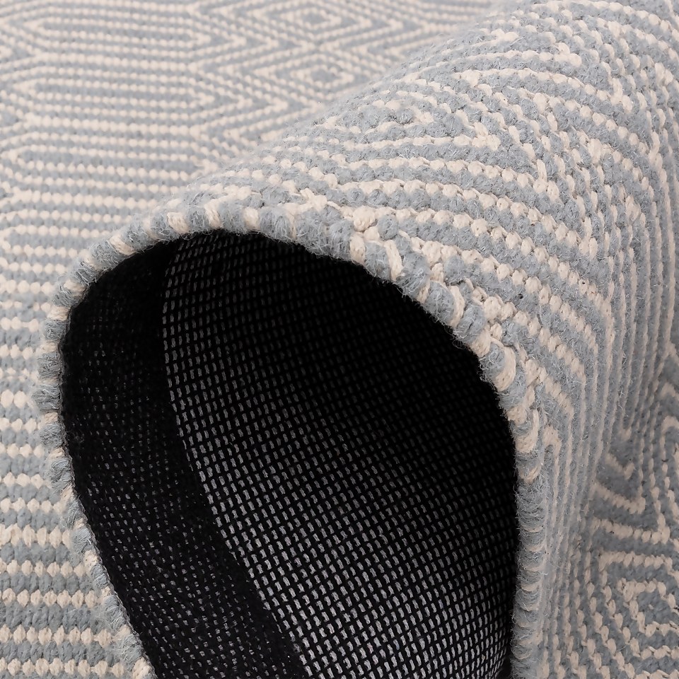 Country Geo Rug Duck Egg 120x170cm Homebase