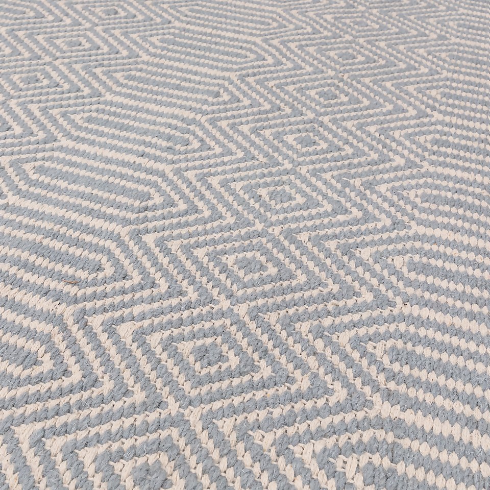 Country Geo Rug Duck Egg 120x170cm Homebase