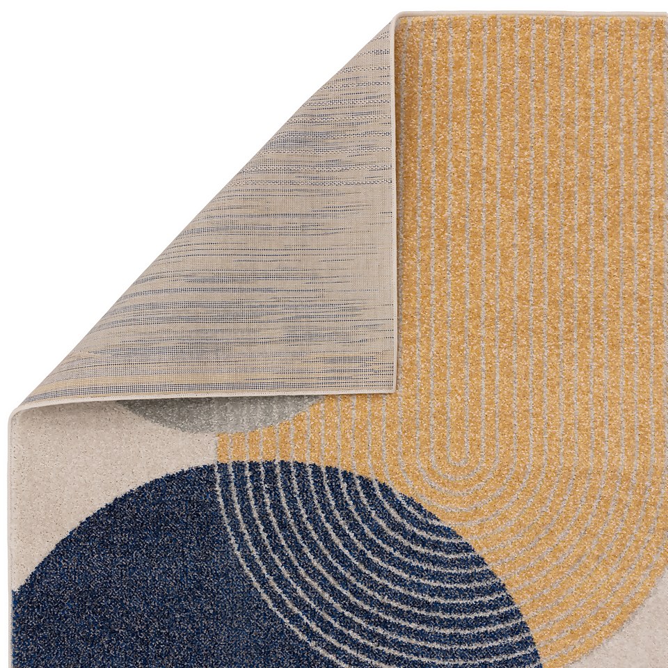 Retro Geo Rug Multicoloured 120x170cm Homebase