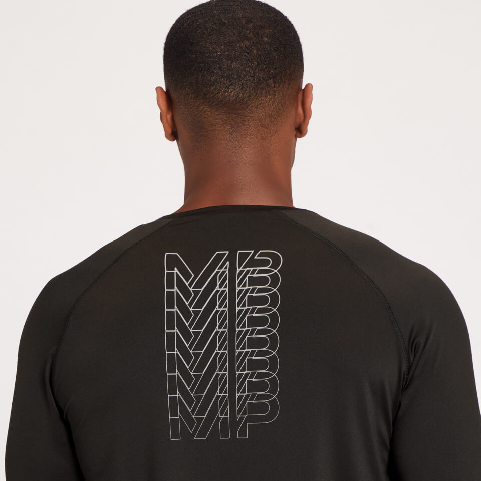 MP Men's Repeat MP Graphic Training Long Sleeve Top - Black
