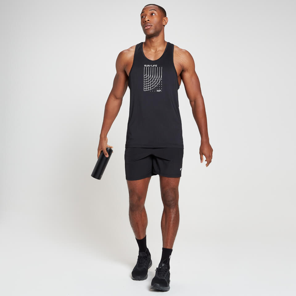 MP Men's Run Graphic Training Shorts - Black