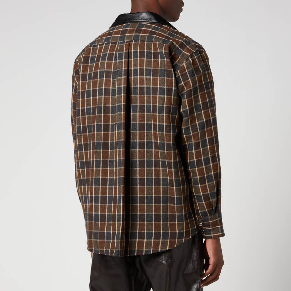 【タイムセール！】 Poco Men's Legacy Our Shirt 46/S - Check Melange Brown - トップス
