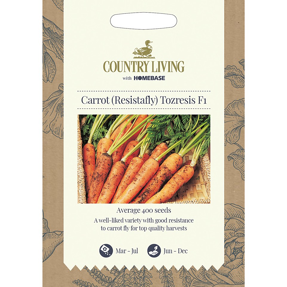 Country Living Carrot Resistafly Tozresis F1 Seeds