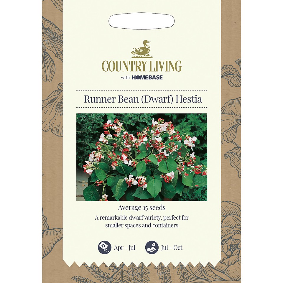 Country Living Runner Bean Dwarf Hestia Seeds