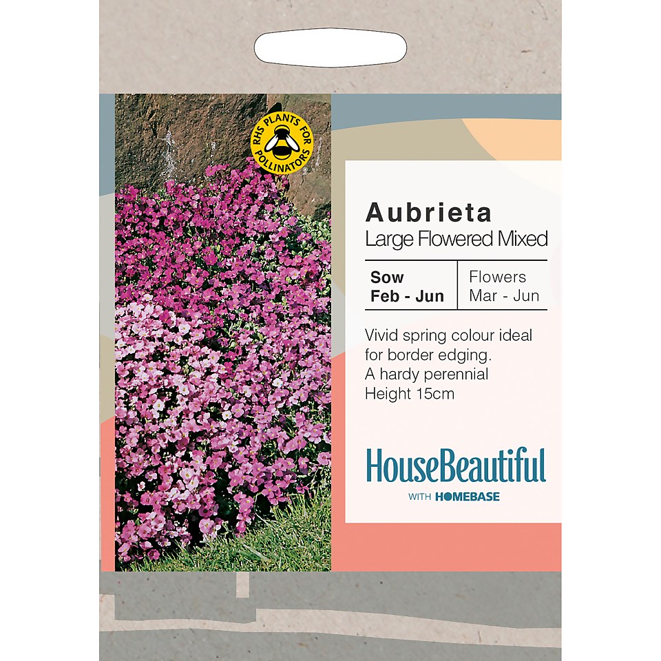 House Beautiful Aubrieta Large Flowered Mixed Seeds