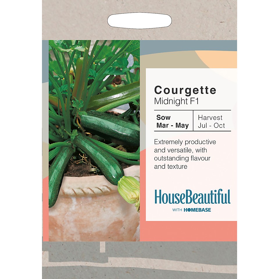House Beautiful Courgette Midnight F1 Seeds