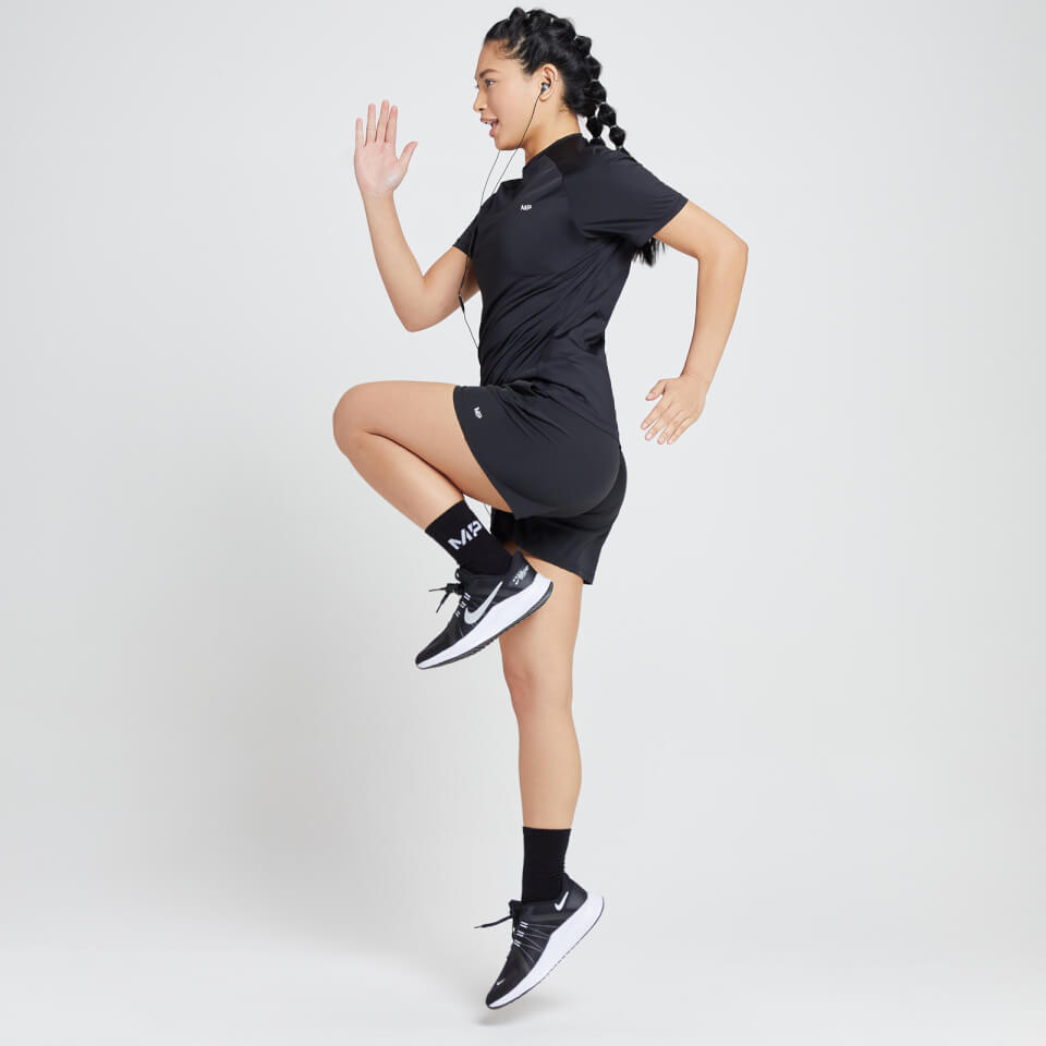 MP Women's Run Life Training Shorts - Black/ White