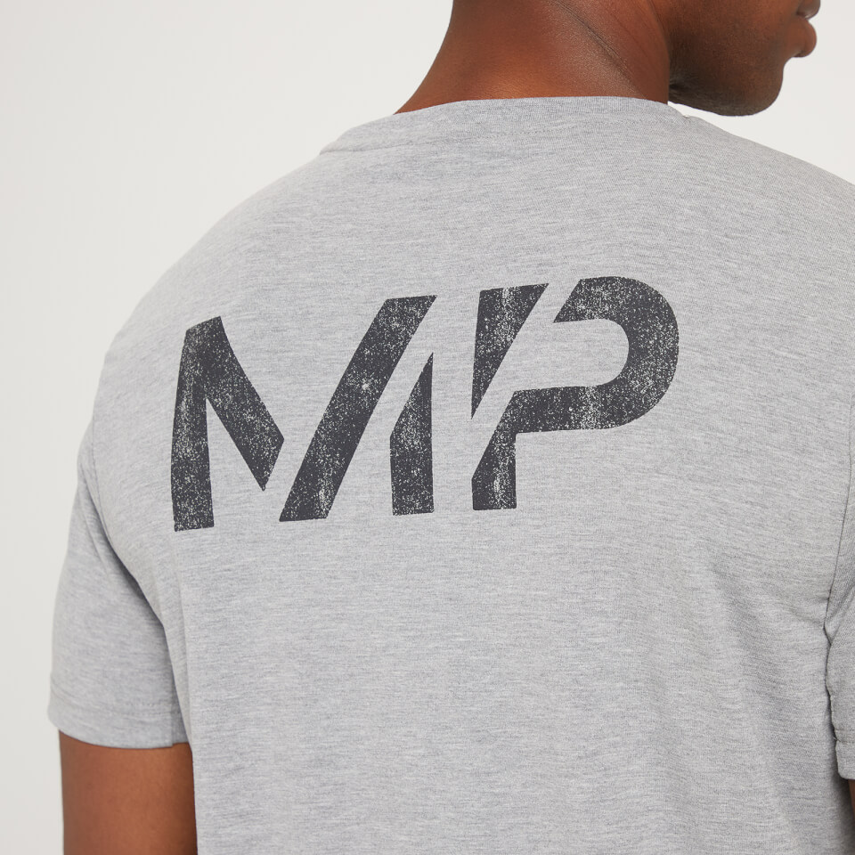 MP Men's Adapt Drirelease Grit Print Short Sleeve T-Shirt - Storm Grey Marl