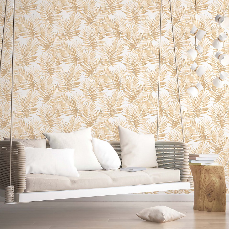 Organic Textures Speckled Palm Brown Wallpaper