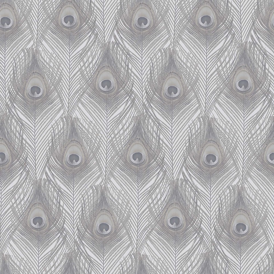 Organic Textures Peacock Grey Wallpaper