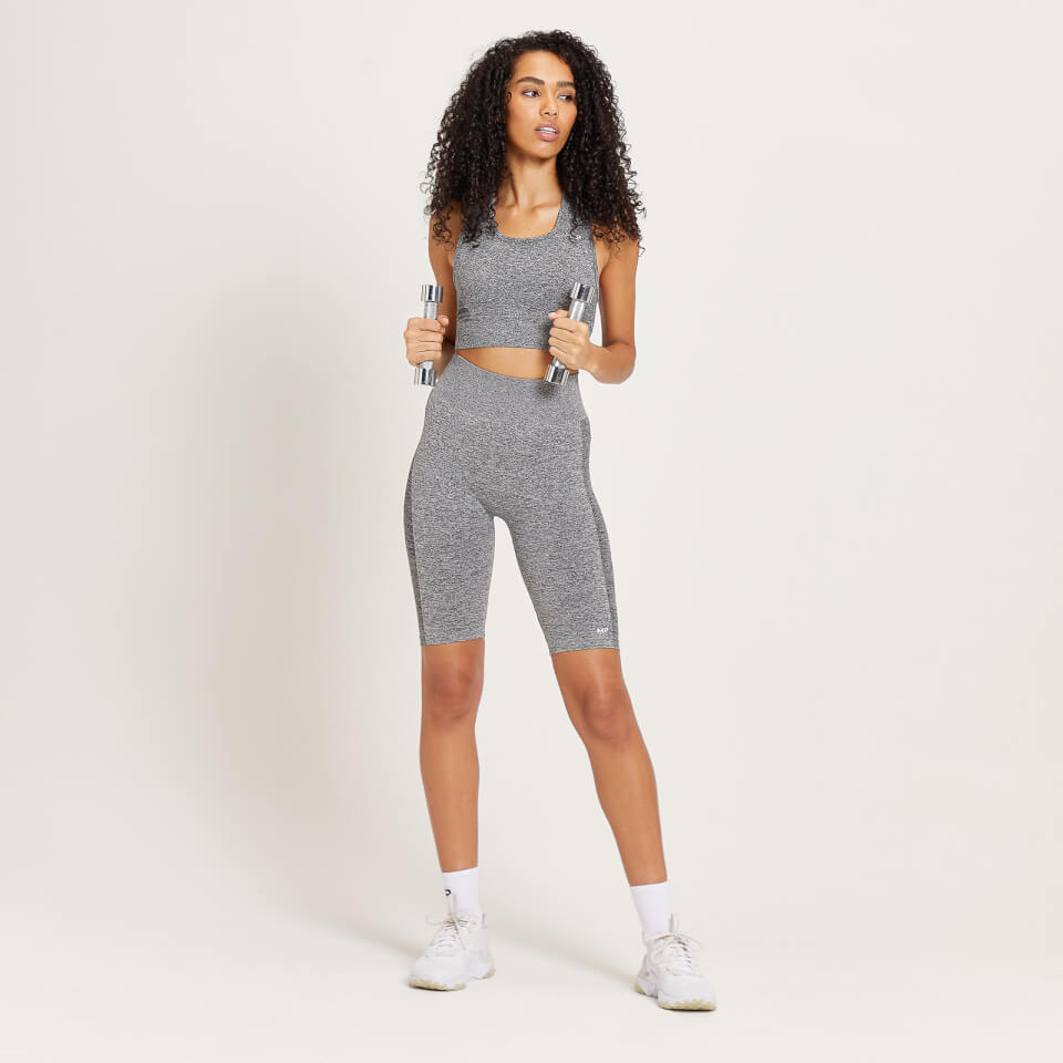 MP Women's Curve High Waisted Cycling Shorts - Grey Marl