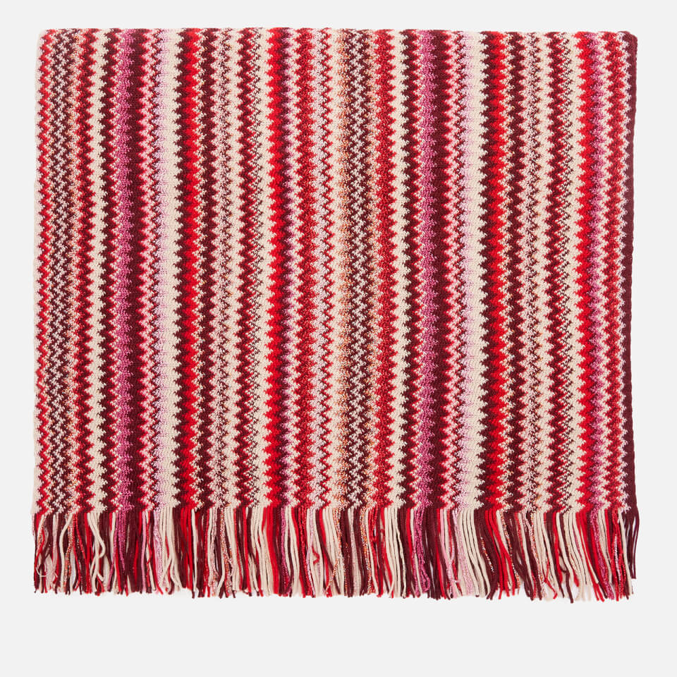 Missoni Women's Wool Mix Patterned Scarf - Red