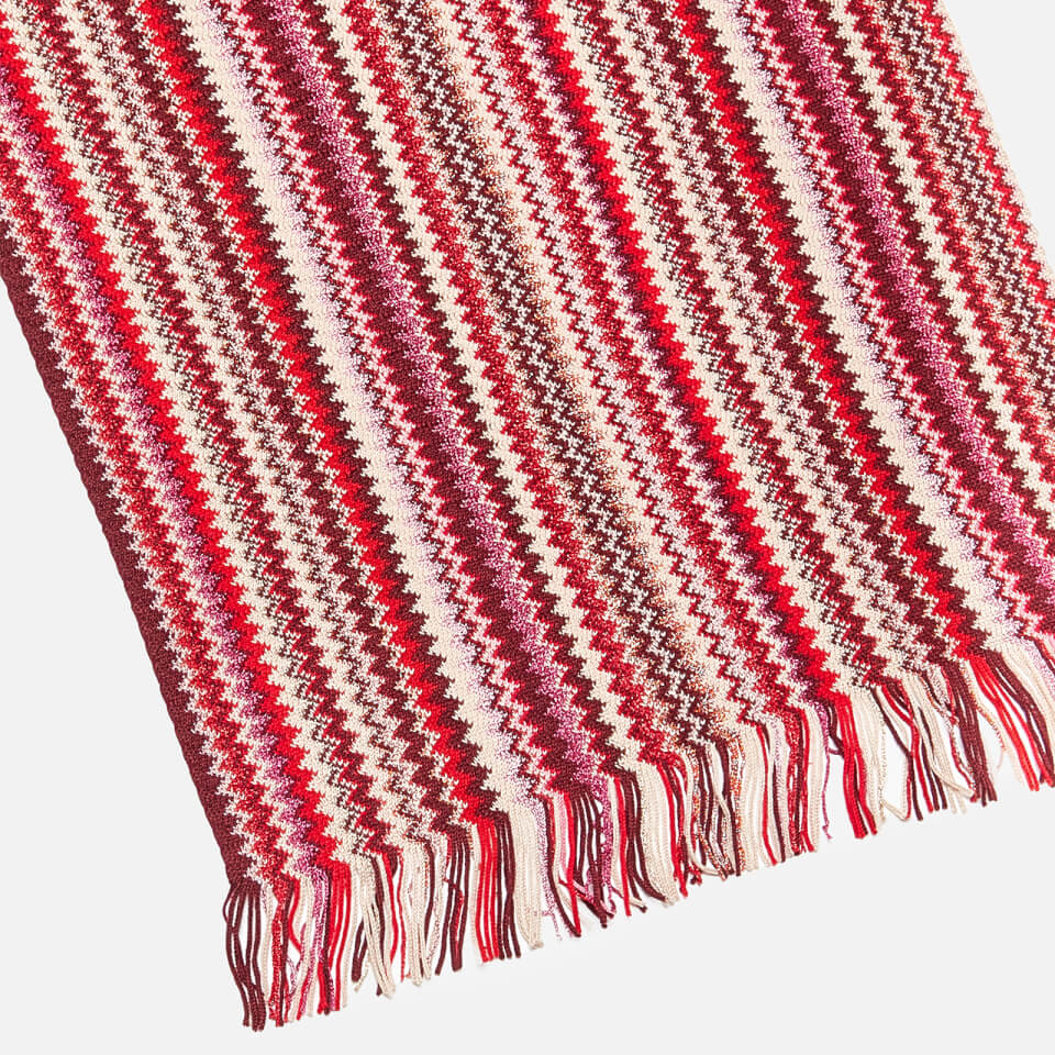 Missoni Women's Wool Mix Patterned Scarf - Red