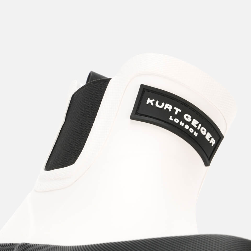 Kurt Geiger London Women's Sleet Short Wellie Chelsea Boots - White/Black