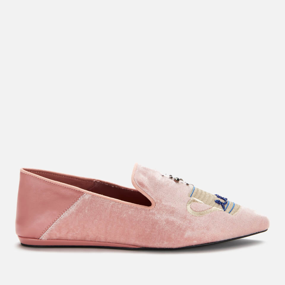 Pink velvet loafers womens online