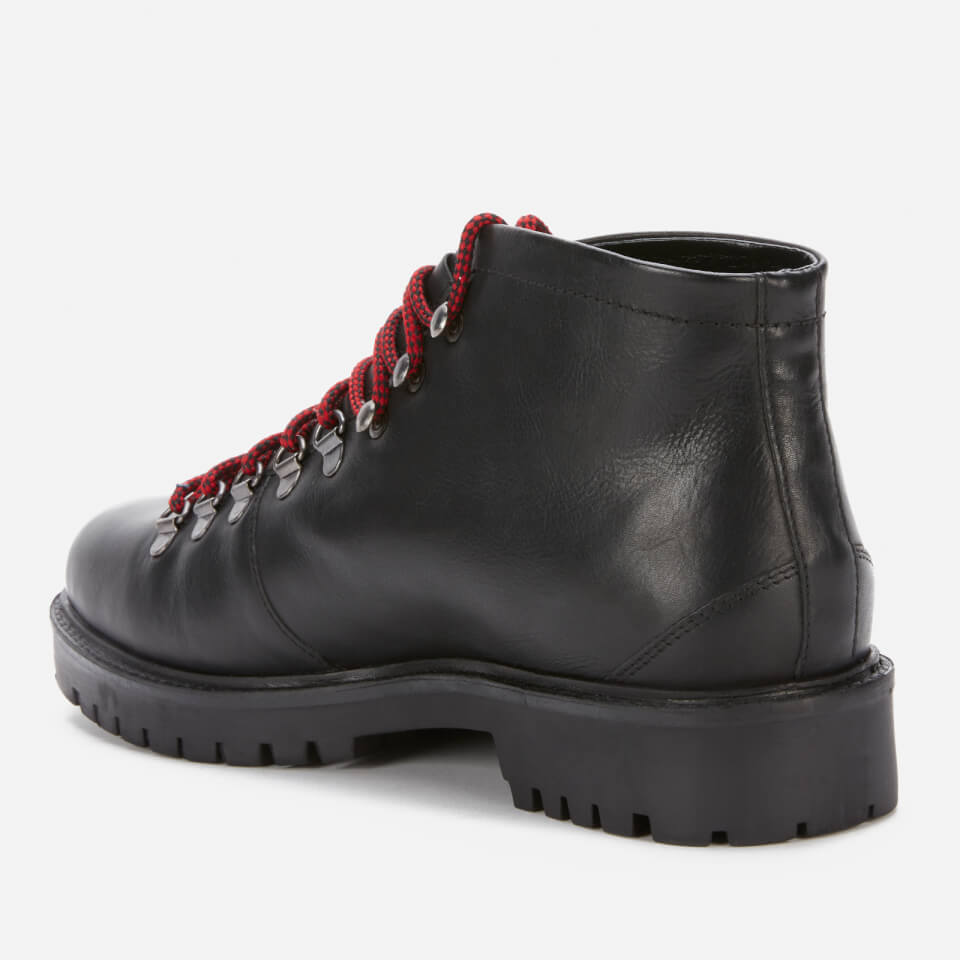 Walk London Men's Sean Leather Hiking Style Boots - Black