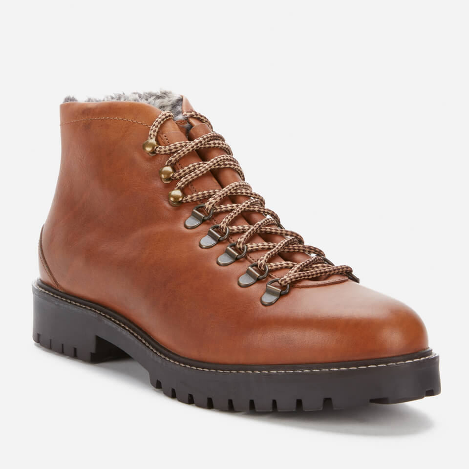 Walk London Men's Sean Leather Hiking Style Boots - Thunder Tan