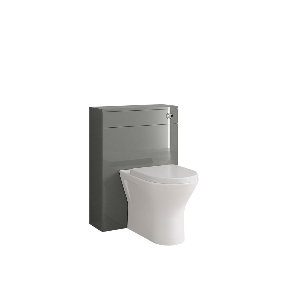 House Beautiful ele-ment(s)  Gloss Grey 600mm Back to Wall Toilet Unit