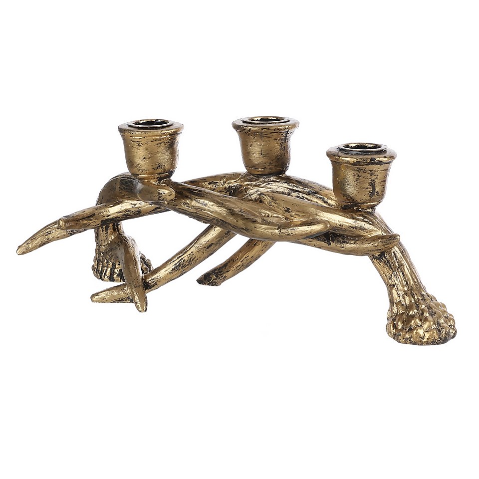 Deer Antlers Taper Candle Holder Homebase