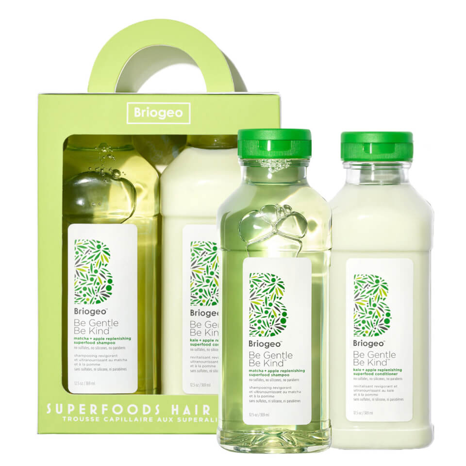 Briogeo Superfoods Apple Matcha and Kale Replenishing Shampoo and Conditioner Duo
