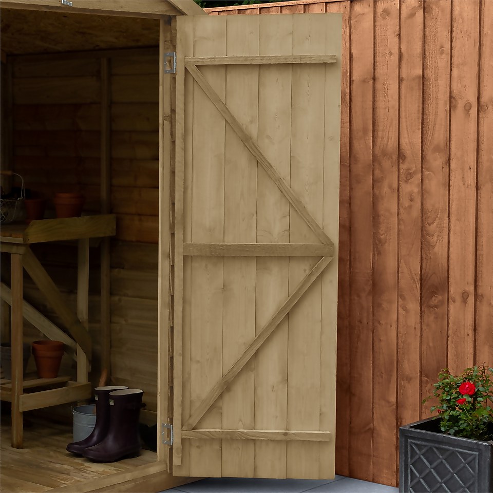 Forest 4 x 3ft Overlap Pressure Treated Apex Shed - No Window