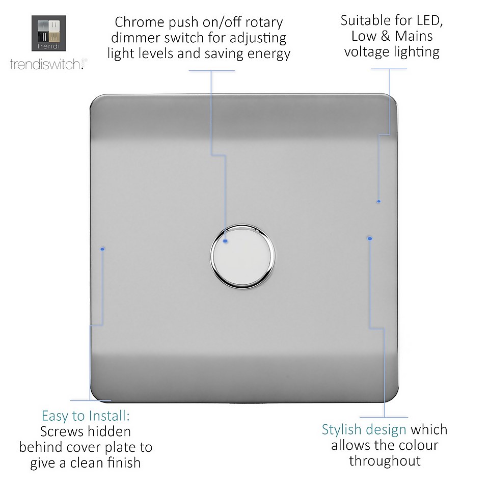 Trendi Switch LED Dimmer Switch - Stainless Steel