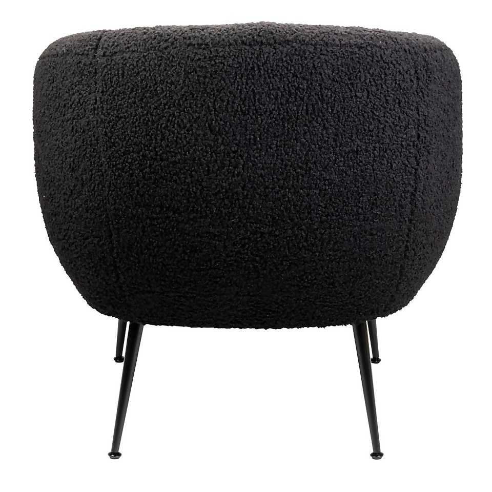Tori Boucle Tub Chair - Black