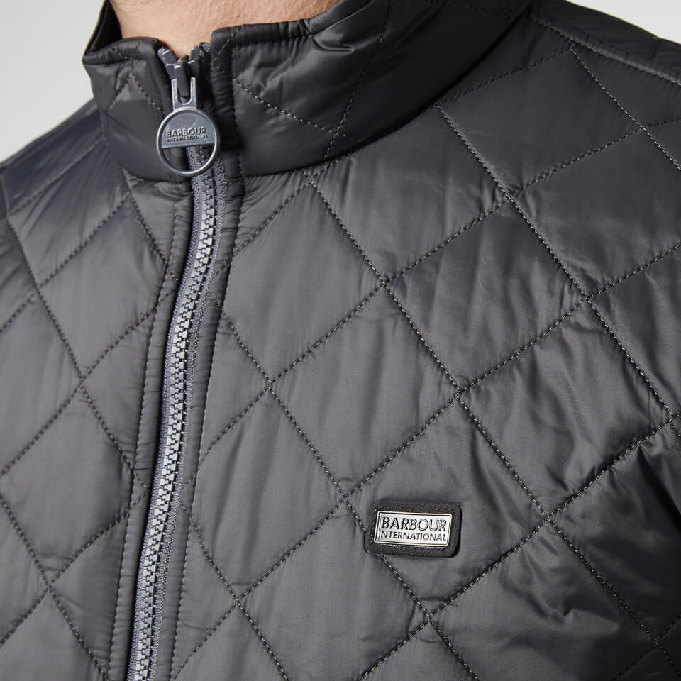Barbour international gear quilted jacket navy deals