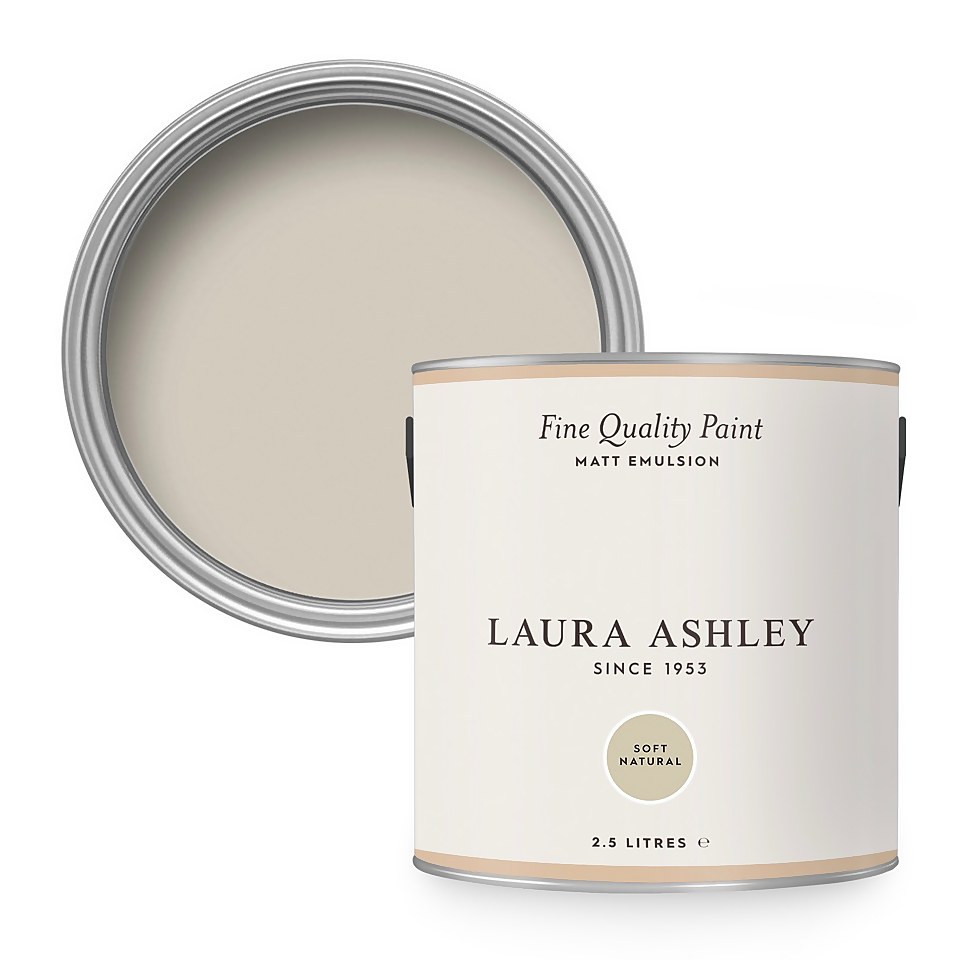 Laura Ashley Matt Emulsion Paint Soft Natural - 2.5L