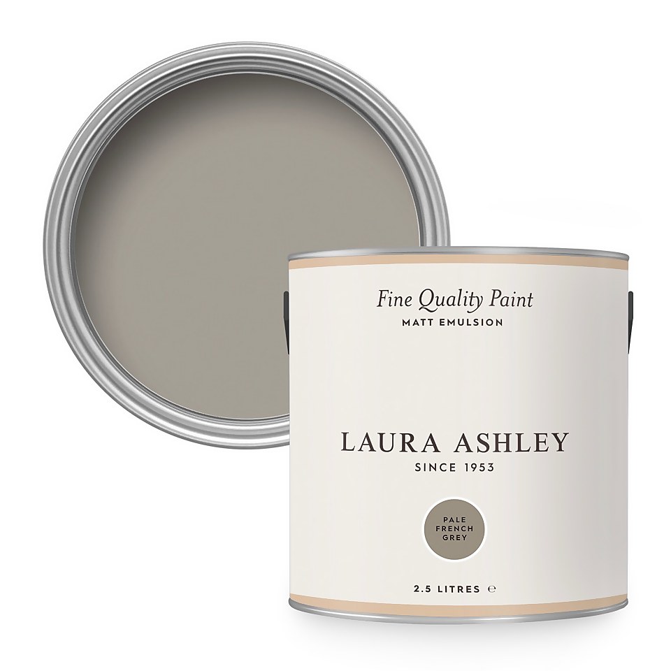 Laura Ashley Matt Emulsion Paint Pale French Grey - 2.5L